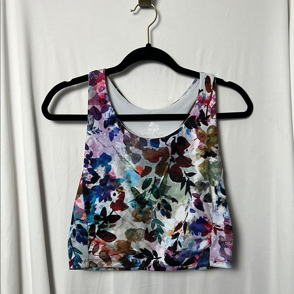 RBX Active Women's Colorful Floral Shelf Bra Tank Top - Picture 1 of 7